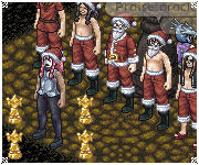 ReSpite 2D MMORPG screenshot of a Christmas event afterparty. Oracle is summoned!